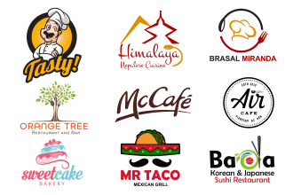 design unique food logo restaurant or fast food