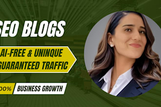 write 30 SEO blogs with free pictures for you