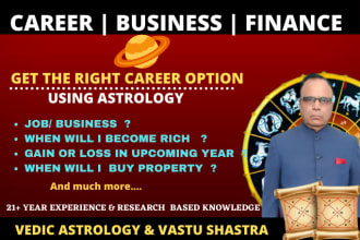 do career and finance astrology reading and forecast through vedic astrology