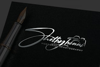 do eye catching signature logo with full copyright