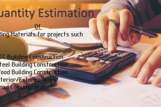 do quantity estimation, boq for the construction project