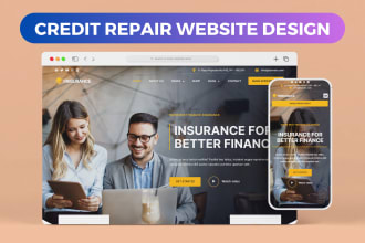 create credit repair website, mortgage website and life insurance website