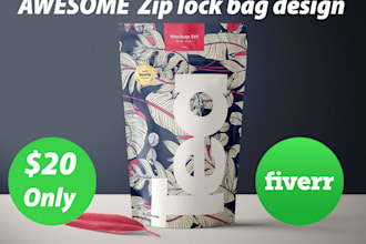 design zip lock bag or pouch design