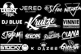 design your music band, dj, brand ,hip hop ,rap rock , text or business logo