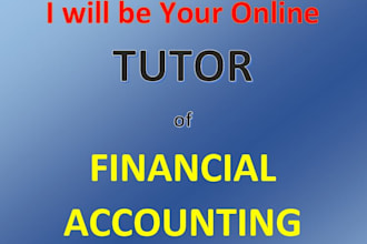 be your online tutor of financial accounting