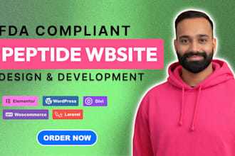 do peptide website, fda compliant peptide website or rebuild wordpress website