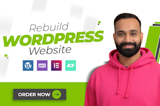 rebuild wordpress website and redesign website
