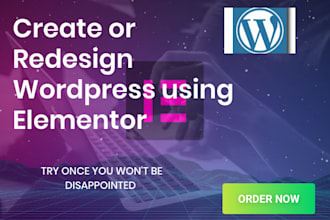 use elementor to design or redesign  wordpress website