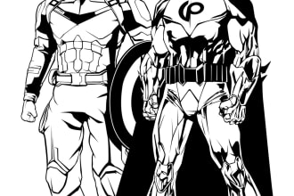draw doodle line art for you