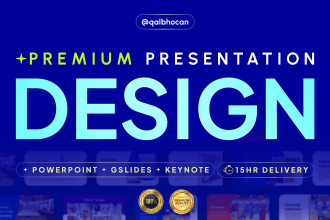 design premium powerpoint pitch deck presentation