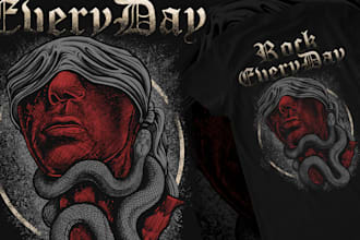 draw detailing illustration for tshirt, poster, as you want