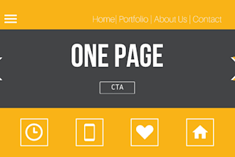 create a one page website or single page website