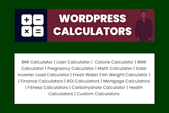 build web calculator for wordpress website