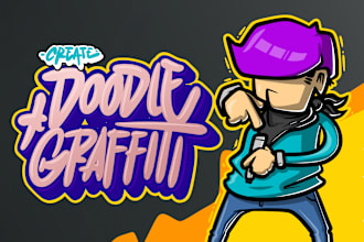 draw custom logo graffiti or doodle art for your business