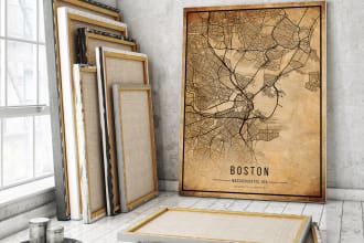 design a custom city map of any city old style