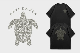 simple tshirt design with engraving style