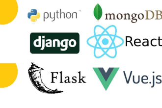 develop python flask django mongodb react websites