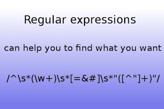 create or improve the regex, regular expressions you need