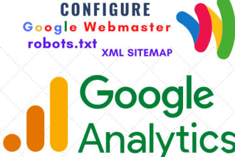 configure google analytics, webmaster tools, and sitemap