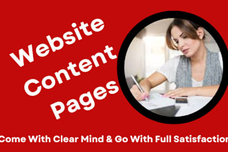 write, rewrite website content, services, homepage, about us, web pages and more