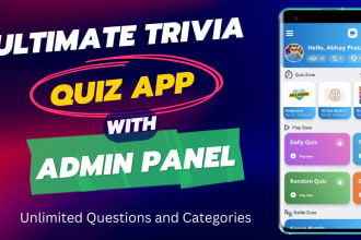create pro quiz trivia app unlimited options battle reward coins and more