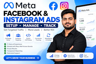 setup and manage meta ads, facebook ads and conversion tracking