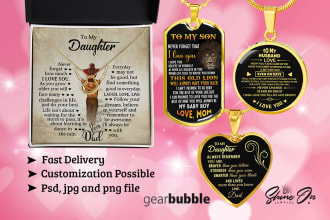 create attractive and profitable shineon, gearbubble message design card for you