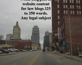 write a 325 to 350 word blog post for any law blog