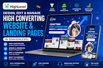 build high converting gohighlevel landing page and websites