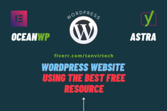 design wordpress website using free resources