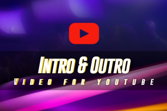create a modern intro and outro video for youtube