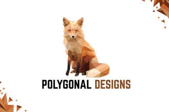 design a modern polygonal geometrical logo for your business