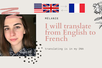 provide creative translations from english to french