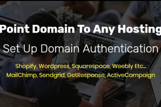 link domaine to any hosting or platform, shopify, wix, email