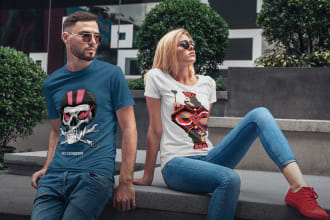 create HD tshirt mockup and hoodie mockup with real models