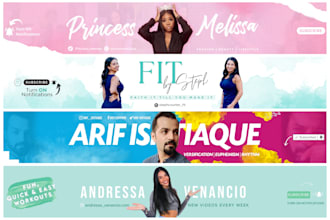 design a beauty blogger youtube banner channel art