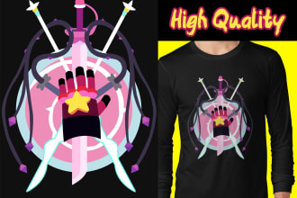 do bulk t shirt designs with my cartoon style in 4 hours