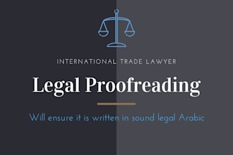 proofread contracts that have been translated into arabic