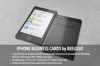 create personalized iphone themed business cards