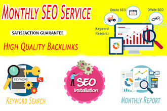 create high quality backlinks, monthly SEO service