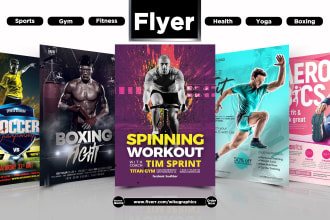 do sports, gym, boxing, football, fitness flyer, poster, and banner