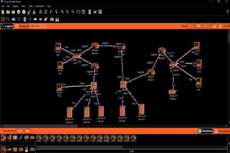 configure, design network in packet tracer and gns3
