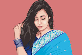 create simple vector portrait