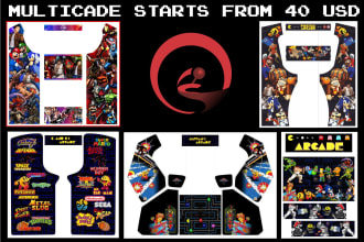 design multicade mame  arcade cabinet artwork
