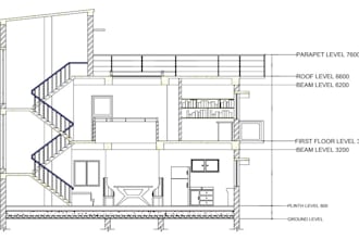 draw floor plans, sections and elevations in autocad