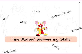 design custom pre writing worksheets for kindergarten