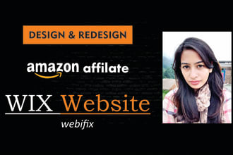 design amazon affiliate website in wix platform
