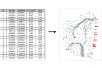 create topographic survey maps from raw survey data
