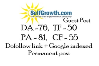 publish guest post  on selfgrowth with HQ dofollow backlink