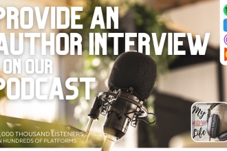 provide an author interview plus book marketing via social media